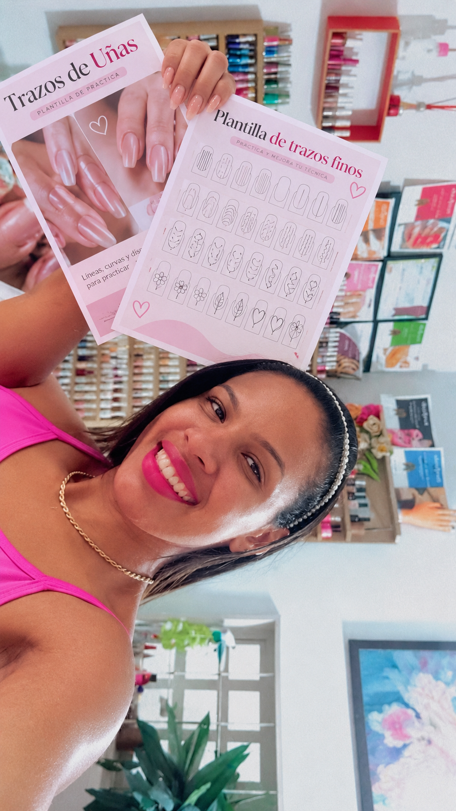Aluna com certificado